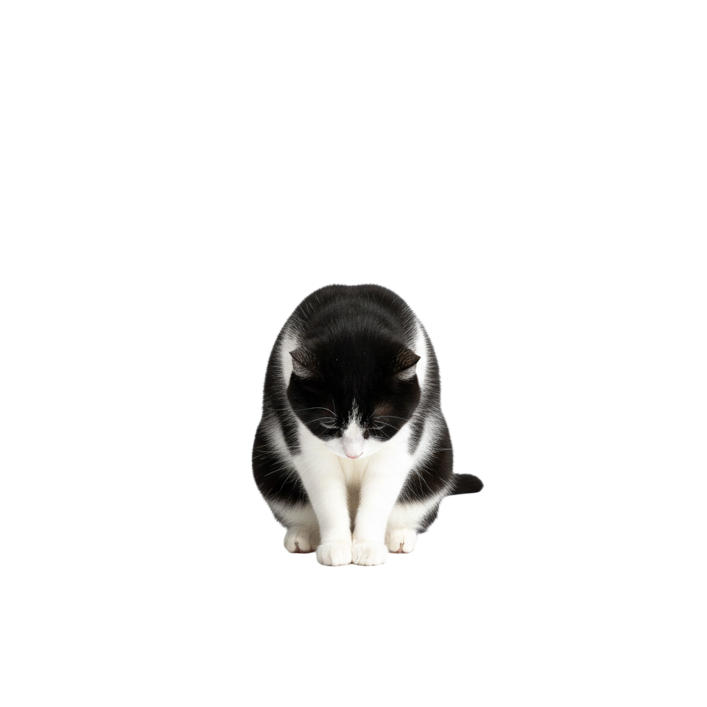 お辞儀猫