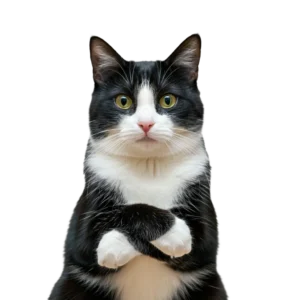 腕組みをする猫猫のイラスト